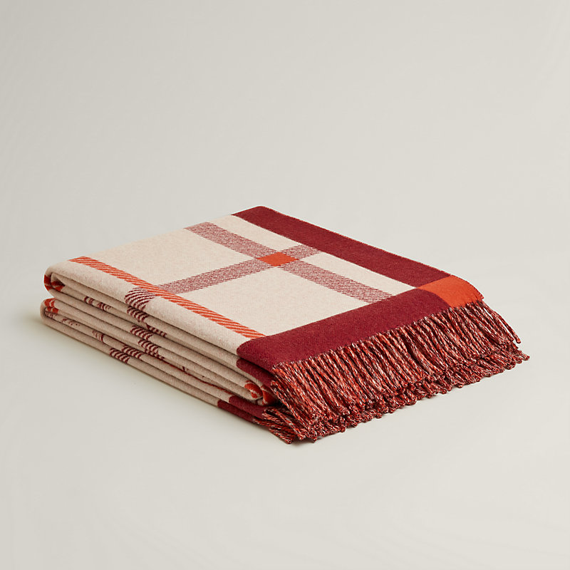 Tigre Altai 2 blanket - Red | Hermès Netherlands